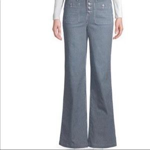 Scoop Stripe Sailor Blue Flare Jeans